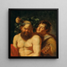 Reproduktion af maleriet Le Silène ivre med en satyr - Efterfølger af Pierre Paul Rubens