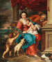 La Sainte Famille med den hellige Johannes Døber - Peter Paul Rubens' skole — visning af kunstværket