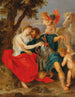 Vénus desarmar Mars - Peter Paul Rubens' Skole — visning af kunstværket