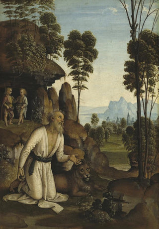 Follower of Pietro Perugino - Saint Jerome in the Wilderness.webp