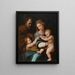 Madonna Della Rosa - Raphael Skolens — indrammet kunstværk på væggen
