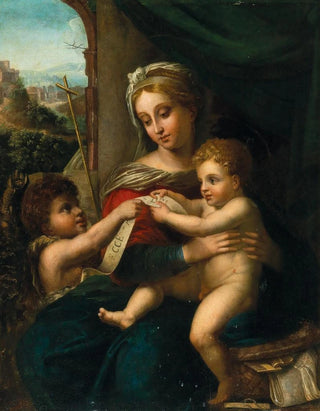 Follower of Raphael - Madonna and Child with the Infant Saint John the Baptist.webp