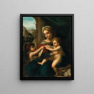Follower of Raphael - Madonna and Child with the Infant Saint John the Baptist.webp