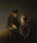 En ung lærde og hans vejleder - Rembrandt van Rijns skole — visning af kunstværket