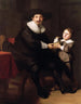 Jean Pellicorne med sin søn Caspar - Rembrandt van Rijns skole — visning af kunstværket