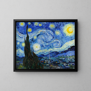 Den Stjernede Nat - Vincent Van Gogh | Kunsttryk Maleri Vægdekoration plakat kopi