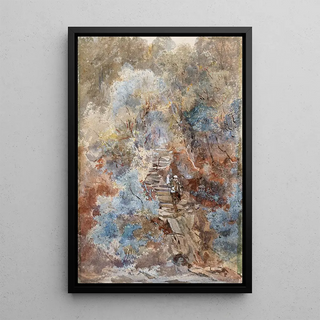 Frances Fanny Wilmot Currey - Man Walking down Cliff Steps.webp