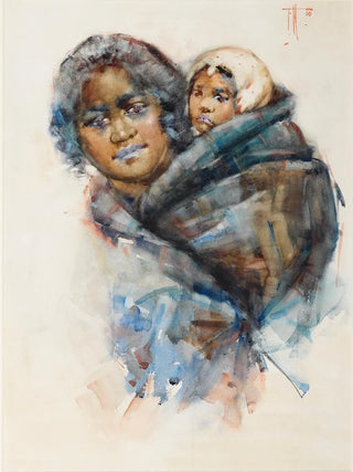 Frances Hodgkins - Maori woman and child.webp