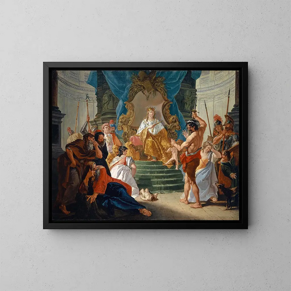 Salomons Dom - Francesco Fontebasso — indrammet kunstværk på væggen