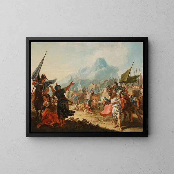 Le Triomphe de David - Francesco Fontebasso — indrammet kunstværk på væggen