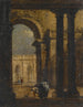 Cour du palais Capriccio - Francesco Guardi — visning af kunstværket