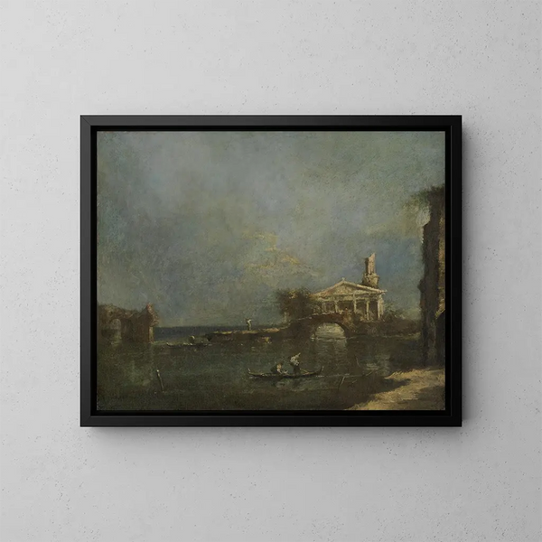 Lagune nær Venedig - Francesco Guardi — indrammet kunstværk på væggen