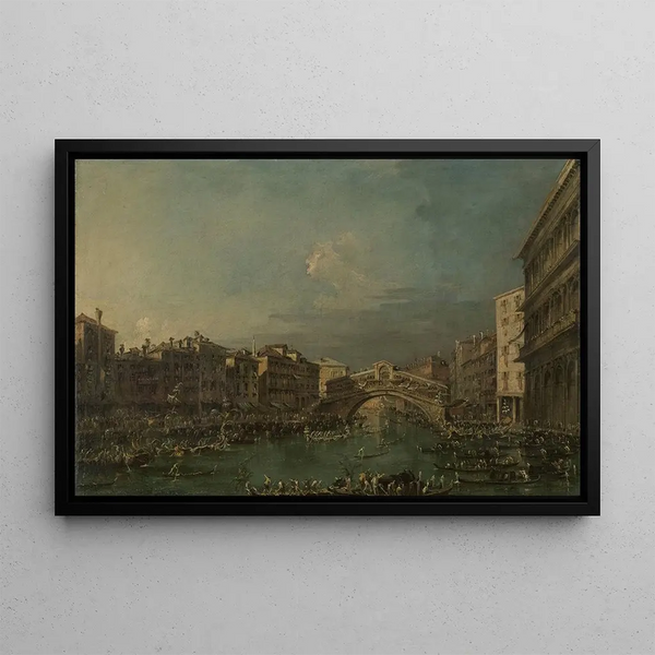 Francesco Guardi - Regatta on the Grand Canal near the Rialto Bridge Venice.webp