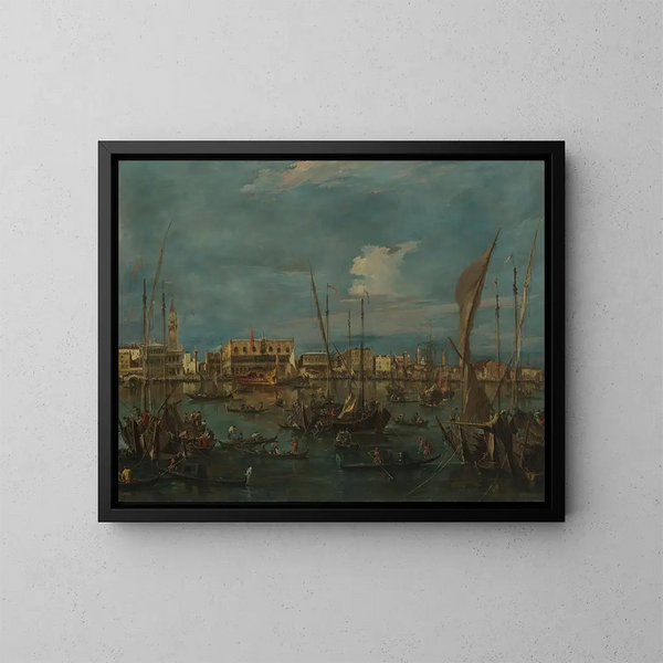 Venise fra Bacino di San Marco - Francesco Guardi — indrammet kunstværk på væggen
