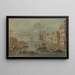Vue du pont du Rialto Venise - Francesco Guardi — indrammet kunstværk på væggen