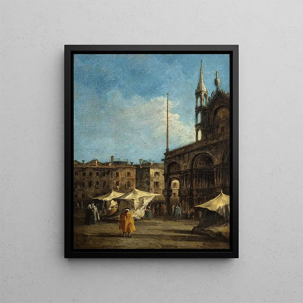 Vue de la place Saint - Marc à Venise - Francesco Guardi — indrammet kunstværk på væggen