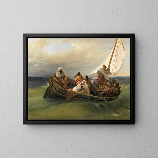 Fuite de Chios - Francesco Hayez — indrammet kunstværk på væggen