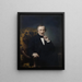 Portrait af Massimo d'Azeglio - Francesco Hayez — indrammet kunstværk på væggen