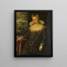 Portrait af en dame, traditionelt identificeret som Rita Bellesi - Francesco Montemezzano — indrammet kunstværk på væggen