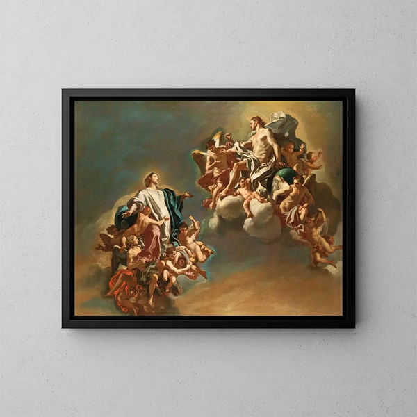 L'Assomption de la Vierge - Francesco Solimena — indrammet kunstværk på væggen