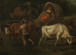 La charrette à bœufs - Francesco Zuccarelli — visning af kunstværket