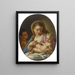 La Vierge à l'Enfant med den lille hellige Johannes Døberen - Francesco de Mura — indrammet kunstværk på væggen
