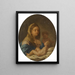 La Vierge à l'Enfant med den lille hellige Johannes Døberen - Francesco de Mura — indrammet kunstværk på væggen