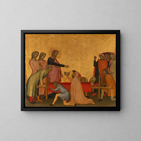 Saint Jean l'Évangéliste ressuscite Satheus - Francescuccio Ghissi — indrammet kunstværk på væggen