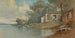 Cottage ved søen - Francis Augustus Silva — visning af kunstværket