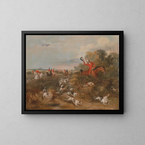 Salle des Bacheliers med hunde - Francis Calcraft Turner — indrammet kunstværk på væggen