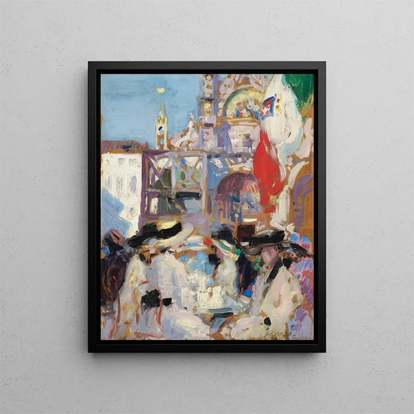 Florian's Café Venise - Francis Campbell Boileau Cadell — indrammet kunstværk på væggen