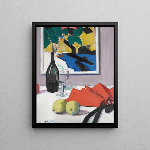 L'éventail rouge - Francis Campbell Boileau Cadell — indrammet kunstværk på væggen