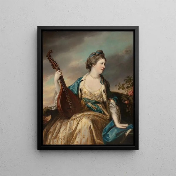 Portrait af Alice, grevinde af Shipbrook - Francis Cotes — indrammet kunstværk på væggen