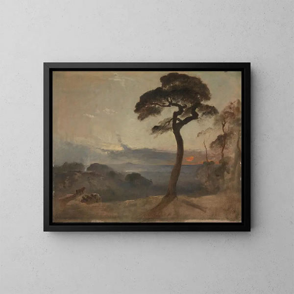 Solnedgang over Hampstead Heath - Francis Danby — indrammet kunstværk på væggen