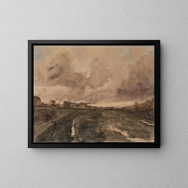 Vue du boulevard de Lorraine, 17e arrondissement, avenue de la porte Pouchet, limite du territoire de Clichy - Francis Garat — indrammet kunstværk på væggen