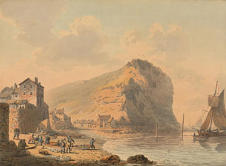 Staithes, Yorkshire - Francis Nicholson — visning af kunstværket