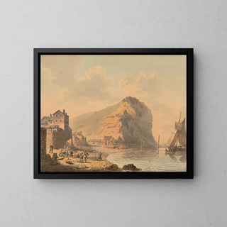 Staithes, Yorkshire - Francis Nicholson — indrammet kunstværk på væggen
