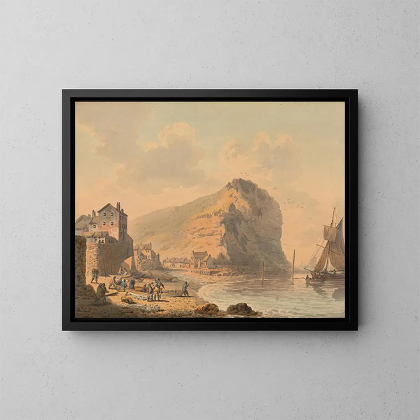 Staithes, Yorkshire - Francis Nicholson — indrammet kunstværk på væggen