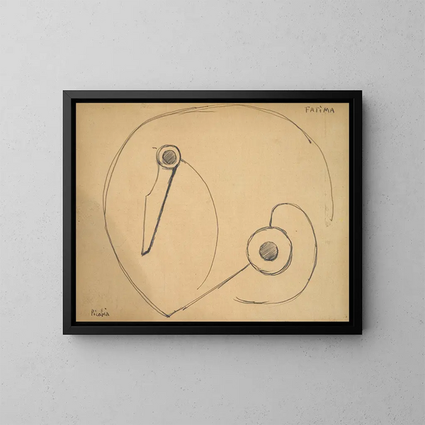 Fatima - Francis Picabia — indrammet kunstværk på væggen