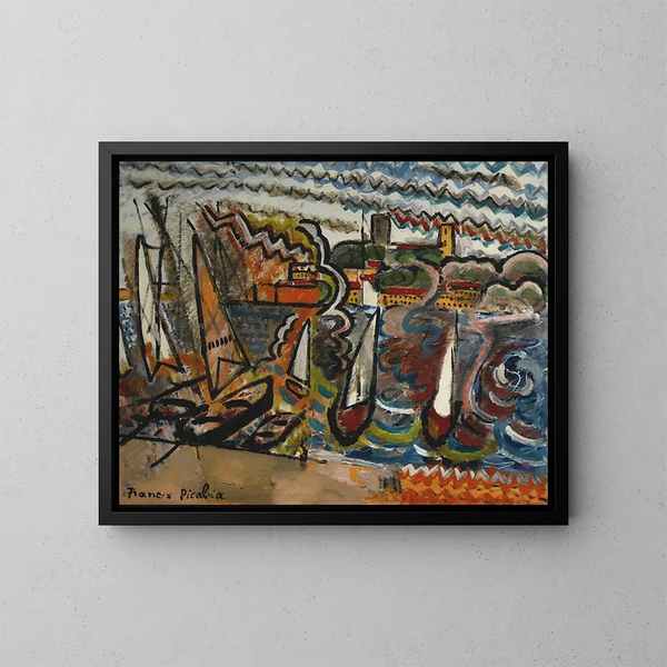 Le Port - Francis Picabia — indrammet kunstværk på væggen