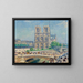 Notre-Dame under solens indflydelse - Francis Picabia — indrammet kunstværk på væggen