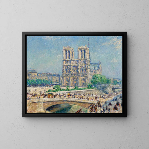 Notre-Dame under solens indflydelse - Francis Picabia — indrammet kunstværk på væggen