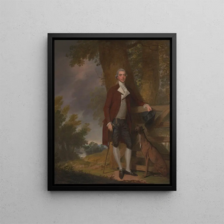 Francis Wheatley - A Gentleman And His Dog In A Landscape.webp