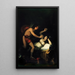 Allegori af Kærlighed, Cupido og Psyke - Francisco de Goya — indrammet kunstværk på væggen
