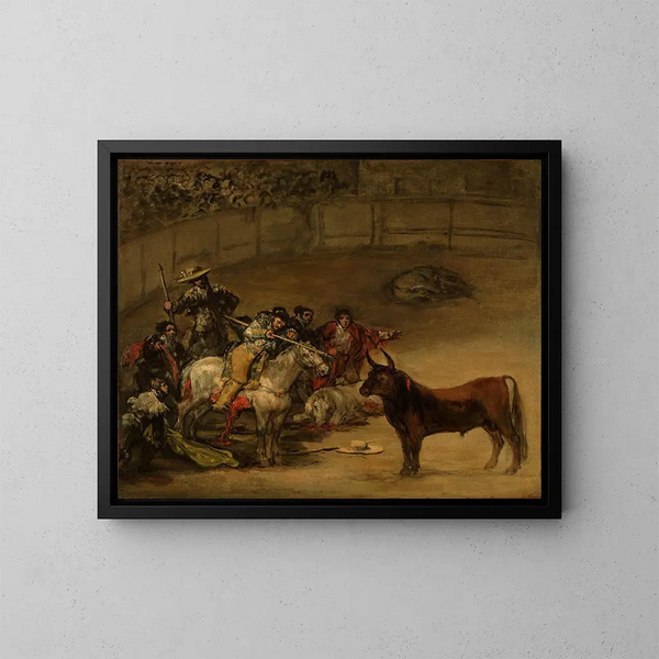 Lutte de taureaux, suerte de varas - Francisco de Goya — indrammet kunstværk på væggen
