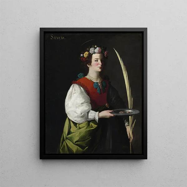 Sainte Lucie - Francisco de Zurbarán — indrammet kunstværk på væggen