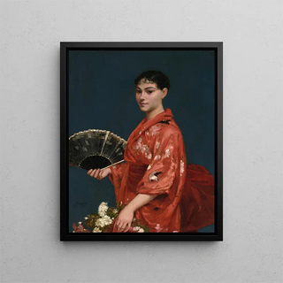 Frank Buchser - Young Woman in a Red Kimono.webp