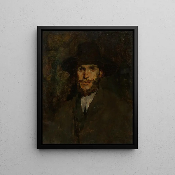 J. Frank Currier 1843-1909 - Frank Duveneck — indrammet kunstværk på væggen