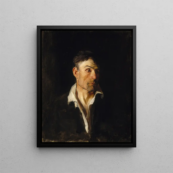 Portrait af en mand - Frank Duveneck — indrammet kunstværk på væggen