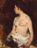 det siddende Nøgne-portræt - Frank Duveneck — visning af kunstværket